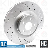 FOR FORD FOCUS RS MK3 DRILLED FRONT REAR BRAKE DISCS MINTEX BREMBO PADS 350/302