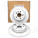 FOR FORD FOCUS RS MK3 DRILLED FRONT REAR BRAKE DISCS MINTEX BREMBO PADS 350/302