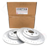 FOR FORD FOCUS KUGA REAR CROSS DRILLED PERFORMANCE BRAKE DISCS PAIR 302mm