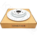 FOR FORD FOCUS KUGA REAR CROSS DRILLED PERFORMANCE BRAKE DISCS PAIR 302mm