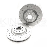 FOR HONDA CIVIC 2.0 TYPE R FK FK2 FRONT BRAKE DISCS PERFORMANCE DRILLED 350MM