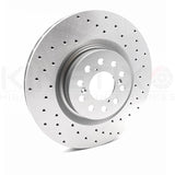 FOR HONDA CIVIC TYPE R FK 2.0 CROSS DRILLED FRONT REAR BRAKE DISCS 350mm 296mm