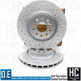 FOR HONDA CIVIC 2.0 TYPE R FK FK2 FRONT BRAKE DISCS PERFORMANCE DRILLED 350MM