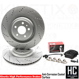 FOR AUDI A6 A7 A8 3.0 TDI DRILLED HIGH CARBON REAR BRAKE DISCS BREMBO PADS 356mm