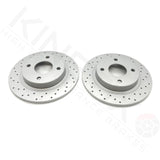 FOR FORD FIESTA ST 1.5 ST 200 CROSS DRILLED REAR BRAKE DISCS PADS 253mm