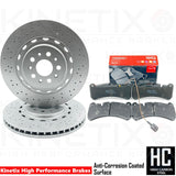 FOR MASERATI QUATTROPORTE GHIBLI 3.0 S 3.0 D 3.8 SQ4 FRONT BRAKE DISCS APEC PADS