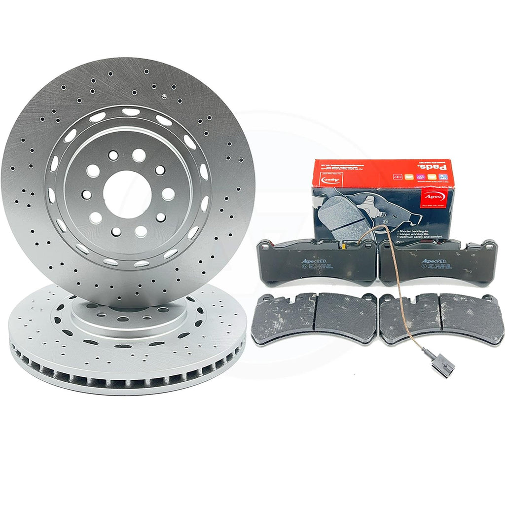 FOR MASERATI QUATTROPORTE GHIBLI 3.0 S 3.0 D 3.8 SQ4 FRONT BRAKE DISCS APEC PADS