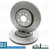 FOR MASERATI GHIBLI 3.0 S 3.0 D M157 CROSS DRILLED FRONT BRAKE DISCS PAIR 345mm