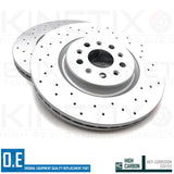 FOR MASERATI GHIBLI QUATTROPORTE DRILLED FRONT BRAKE DISCS PAIR 345mm *4 POT*