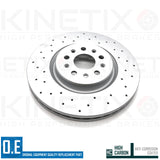 FOR MASERATI GHIBLI QUATTROPORTE DRILLED FRONT BRAKE DISCS PAIR 345mm *4 POT*