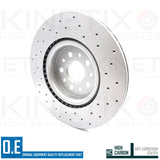 FOR MASERATI GHIBLI QUATTROPORTE DRILLED FRONT BRAKE DISCS PAIR 345mm *4 POT*