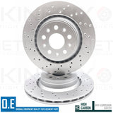 FOR MASERATI LEVANTE 3.8 GTS Q4 (M161) CROSS DRILLED REAR BRAKE DISCS PAIR 330mm