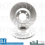 FOR PORSCHE PANAMERA 2.9 4S DRILLED FRONT PERFORMANCE BRAKE DISCS PADS 350mm