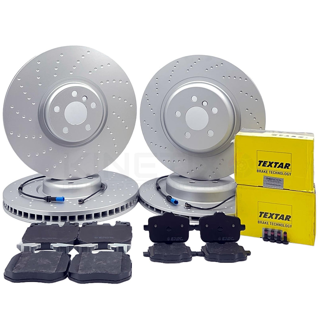 FOR BMW X6 40i G06 FRONT REAR BRAKE DISCS TEXTAR PADS SENSORS 395m 370m