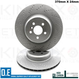 FOR BMW X5 30i G05 M SPORT CROSS DIMPLED REAR BRAKE DISCS PAIR 370mm