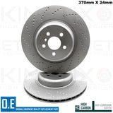 FOR BMW 540i G30 G31 M SPORT CROSS DIMPLED REAR BRAKE DISCS PAIR 370mm
