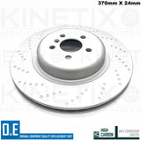 FOR BMW X5 30i G05 M SPORT CROSS DIMPLED REAR BRAKE DISCS PAIR 370mm