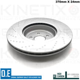 FOR BMW X5 30i G05 M SPORT CROSS DIMPLED REAR BRAKE DISCS PAIR 370mm