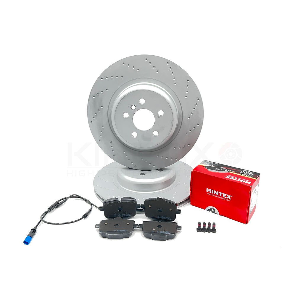 FOR BMW 745e Le G11 G12 M SPORT REAR BRAKE DISCS MINTEX PADS SENSOR 370mm