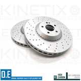 FOR MERCEDES S CLASS AMG 2013-2020 DRILLED FRONT BRAKE DISCS PADS SENSOR 370mm