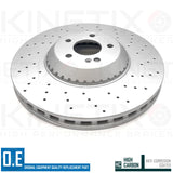 FOR MERCEDES S 350 AMG FRONT DRILLED HIGH CARBON BRAKE DISCS PAIR 370mm