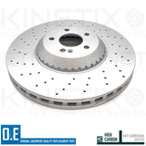 FOR MERCEDES S-CLASS AMG 2013-2020 FRONT DRILLED HIGH CARBON BRAKE DISCS PAIR