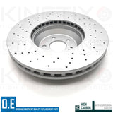 FOR MERCEDES S 350 AMG FRONT DRILLED HIGH CARBON BRAKE DISCS PAIR 370mm