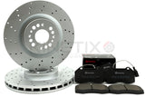 FOR ABARTH 500 595 COMPETIZIONE DRILLED FRONT BRAKE DISCS BREMBO PADS 305mm