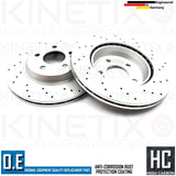 FOR MERCEDES E220d AMG SPORT DRILLED REAR BRAKE DISCS PADS SENSOR 300mm