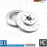 FOR MERCEDES E220d AMG SPORT DRILLED REAR BRAKE DISCS PADS SENSOR 300mm