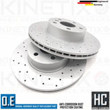 FOR BMW 220d 220i 320d 320i 420d 420i DRILLED FRONT BRAKE DISCS PAIR 307mm