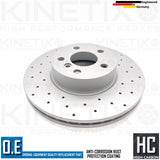 FOR BMW 220d 220i 320d 320i 420d 420i DRILLED FRONT BRAKE DISCS PAIR 307mm