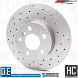 FOR BMW 220d 220i 320d 320i 420d 420i DRILLED FRONT BRAKE DISCS PAIR 307mm