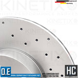 FOR BMW 220d 220i 320d 320i 420d 420i DRILLED FRONT BRAKE DISCS PAIR 307mm