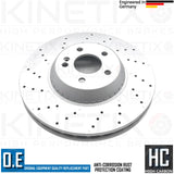 FOR MERCEDES S-CLASS S350d W222 BONDED FRONT BRAKE DISCS PAIR 342mm A2224215000