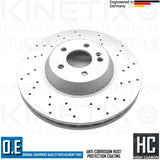 FOR MERCEDES S-CLASS S350d W222 BONDED FRONT BRAKE DISCS PAIR 342mm A2224215000