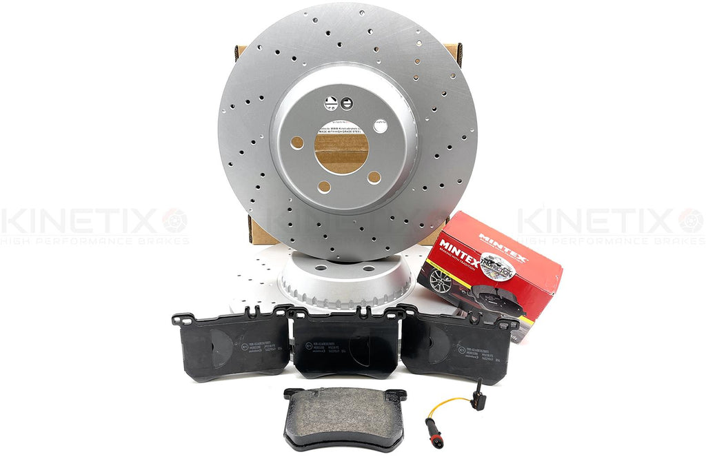 NEW KINETIX MERCEDES-BENZ W222 S-CLASS FRONT BRAKE DISCS PADS WIRE A2224215000