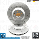 FOR MERCEDES S350d S300h AMG DRILLED REAR BRAKE DISCS MINTEX PADS SENSOR 340mm