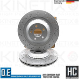 FOR MERCEDES S-CLASS S300h AMG DRILLED REAR BRAKE DICS PAIR 340mm A2224200672