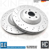 FOR MERCEDES S-CLASS S350 AMG DRILLED REAR BRAKE DICS PAIR 340mm A2224200672