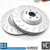 FOR MERCEDES S-CLASS S350d AMG DRILLED REAR BRAKE DICS PAIR 340mm A2224200672