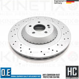 FOR MERCEDES S-CLASS S350d AMG DRILLED REAR BRAKE DICS PAIR 340mm A2224200672