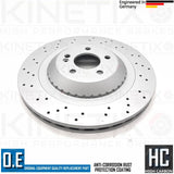 FOR MERCEDES S-CLASS S350d AMG DRILLED REAR BRAKE DICS PAIR 340mm A2224200672