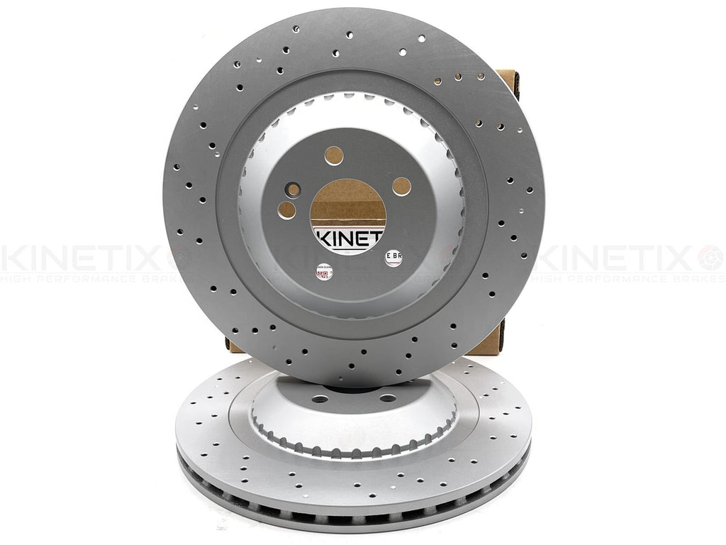 FOR MERCEDES S-CLASS W222 AMG BONDED REAR DRILLED BRAKE DISCS 340mm A2224200672