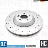 FOR MERCEDES S-CLASS S560 AMG CROSS DRILLED REAR BRAKE DISCS 360mm A2224231500