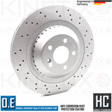 FOR MERCEDES S-CLASS S560 AMG CROSS DRILLED REAR BRAKE DISCS 360mm A2224231500