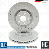 FOR AUDI A6 3.0 BiTDI C7 PERFORMANCE CROSS DRILLED FRONT BRAKE DISCS PAIR 356mm