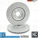 FOR AUDI A6 3.0 BiTDI C7 PERFORMANCE CROSS DRILLED FRONT BRAKE DISCS PAIR 356mm