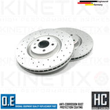 FOR AUDI A6 3.0 BiTDI C7 PERFORMANCE CROSS DRILLED FRONT BRAKE DISCS PAIR 356mm