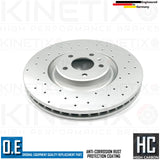 FOR AUDI A8 3.0 TFSI QUATTRO FRONT CROSS DRILLED PERFORMANCE BRAKE DISCS 356mm